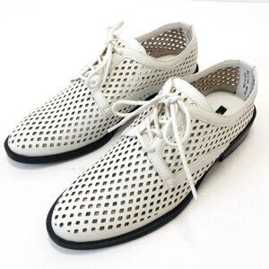 EUC Forever 21 RC Honey White Cutout Lace-Up Oxfords